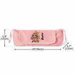 Personalized Cartoon Cheerleader Girl Portable Hair Heating Rod Storage Bag with Name Birthday Travel Accessories Gift for Women
