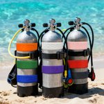 Personalized 3D Printing Multicolor Scuba Tank Name Tag Diving Accessories Birthday Gift for Scuba Divers Diving Lovers