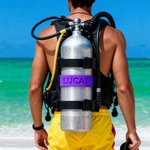 Personalized 3D Printing Multicolor Scuba Tank Name Tag Diving Accessories Birthday Gift for Scuba Divers Diving Lovers