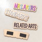 Personalisierte hölzerne Whiteboard Magnet mit Text Schulbedarf Klassenzimmer zurück zu Schule Geschenk für Lehrer