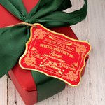 Personalised Santa Claus Vintage Postal Style North Pole Post Tag with Name Gift Decor Christmas Party Favor for Family Friends