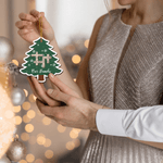 Personalisierte Weihnachtsbaum Schneeflocke Kreuzworträtsel Weihnachtsornament Home Tree Decor Weihnachtsgeschenk für Familie