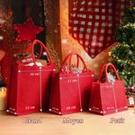 Sac en Toile de Jute Personnalisé avec Nom en Strass Cadeau d'Anniversaire de Noël pour la Famille et les Amis