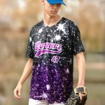 Personlig basebolltröja med namn och nummer och glitter i flera färger Daglig träning Matchdag Julklapp till basebollspelare som älskar baseboll