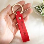 Portachiavi in pelle PU personalizzato con nome inciso festa di nozze regalo di compleanno per lei