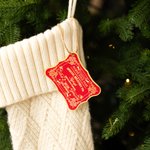 Personalised Santa Claus Vintage Postal Style North Pole Post Tag with Name Gift Decor Christmas Party Favor for Family Friends
