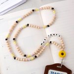 Henkilökohtainen kynä Apple puinen helmillä Badge Lanyard henkilökortin haltija tekstillä takaisin kouluun arvostus syntymäpäivälahja opettajalle