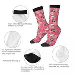 Personalizzato Multicolore 1-3 Pet Face Photos Cappello di Natale Comodi calzini a metà polpaccio con nome Regalo di Natale di uso quotidiano per i proprietari di animali domestici