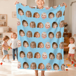 Personalisierte lustiges Gesicht Foto 1-15 Fotos Multicolor weiche Decke Home Decor Weihnachten Geburtstag Geschenk für Familie Freunde Tierliebhaber