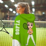 Manta con capucha personalizada de béisbol con nombre y personaje de dibujos animados regalo de cumpleaños día del juego para amantes de los deportes