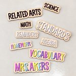 Personalisierte hölzerne Whiteboard Magnet mit Text Schulbedarf Klassenzimmer zurück zu Schule Geschenk für Lehrer