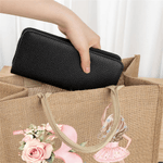 Personifierad tecknad balettflicka Jute Tote Bag med initialer och namn Reseaccessoarer Födelsedag Julklapp för balettälskare