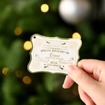 Personalised Santa Claus Vintage Postal Style North Pole Post Tag with Name Gift Decor Christmas Party Favor for Family Friends
