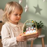 Personalisiertes Einstellbares Nachtlicht im Schneemann-Familien-Design mit Schneemännern Titeln und Namen Weihnachtsgeschenk für Kinder Familie