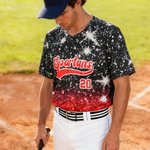 Personlig basebolltröja med namn och nummer och glitter i flera färger Daglig träning Matchdag Julklapp till basebollspelare som älskar baseboll