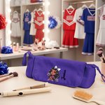 Personalized Cartoon Cheerleader Girl Portable Hair Heating Rod Storage Bag with Name Birthday Travel Accessories Gift for Women