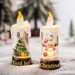 Personlig jul LED ljus med text julfest dekoration gåva till familj och vänner