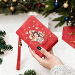 Personalisierte Cartoon Mädchen fliegende Geburt Blume PU Leder gefaltetes Portemonnaie mit Namen und mehrere Kartenfächer Geburtstag Jahrestag Geschenk für Frauen