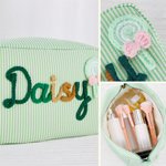 Sac de maquillage avec nom de voyage Cadeau d'anniversaire essentiel pour les femmes