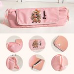 Personalized Cartoon Cheerleader Girl Portable Hair Heating Rod Storage Bag with Name Birthday Travel Accessories Gift for Women