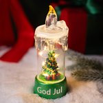 Personlig jul LED ljus med text julfest dekoration gåva till familj och vänner