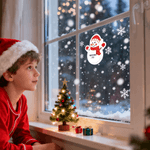Personalized Cute Snowman Design Christmas Waterproof Stickers Labels with Name and Year Christmas Decor Party Favors for Family Kids