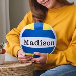 Personalisierte Volleyball Design Runde weiche werfen Kissen mit Text Home Decor Geburtstag Spieltag Geschenk für Volleyball-Spieler-Trainer