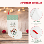 Personalized Watercolor Santa Claus Reindeer Nutcracker Christmas Stocking with Name Home Decor Christmas Gift for Kids Family Friends