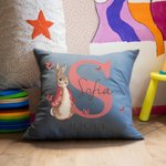 Fodera per cuscino personalizzata con coniglio Peter Rabbit e nome decorazione per cameretta regalo di babyshower per bambini