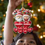 Personalisierte Lichterketten Weihnachten Elf Herz Ornament mit Spitznamen und 1-20 Namen Home Tree Decor Weihnachtsgeschenk für Familie