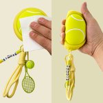 Personalisierter Fußball Tennisball Baseball Basketball Beutel mit Namen Schlüsselanhänger Schläger Geburtstag Geschenk für Trainer Ball-Liebhaber