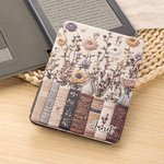 Spersonalizowany bukiet książek w stylu vintage Przenośne magnetyczne etui na Kindle z imieniem i nazwiskiem Prezent urodzinowy dla miłośnika estetyki vintage