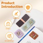 Personalized Birth Flower Butterfly Magnetic PU Leather Bookmark Clip with Name Birthday Gift for Book Lovers Bookworms