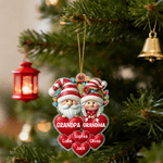 Personalisierte Lichterketten Weihnachten Elf Herz Ornament mit Spitznamen und 1-20 Namen Home Tree Decor Weihnachtsgeschenk für Familie