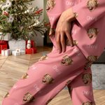Personalised Face Photo Multicolour Soft Long Sleeve Pyjama Matching Set with Name Birthday Christmas Gift for Kids Family