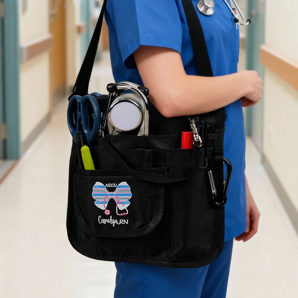 Personlig NICU sykepleier babyteppe design med flere rom midjeveske med navn sykepleier uke takknemlighet bursdagsgave til sykepleier lege