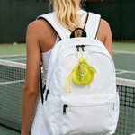 Personalisierter Fußball Tennisball Baseball Basketball Beutel mit Namen Schlüsselanhänger Schläger Geburtstag Geschenk für Trainer Ball-Liebhaber