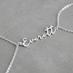 Personalised Bohemian Style Adjustable Hand Chain Bracelet Dainty Jewellery with Name and Finger Ring Birthday Valentine's Day Gift for Women