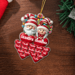 Personalisierte Lichterketten Weihnachten Elf Herz Ornament mit Spitznamen und 1-20 Namen Home Tree Decor Weihnachtsgeschenk für Familie