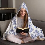 Spersonalizowany koc z kapturem z imieniem i nazwiskiem Chrzest Narodziny Kwiat Rozdział Biblii Miękki koc z kapturem z imieniem i nazwiskiem Prezent świąteczny dla chrześcijan