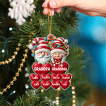 Personalisierte Lichterketten Weihnachten Elf Herz Ornament mit Spitznamen und 1-20 Namen Home Tree Decor Weihnachtsgeschenk für Familie
