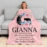Couverture douce personnalisée avec nom et texte Décoration de la maison Noël Anniversaire Cadeau pour la famille Enfants