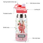 Personalizado Car Truck Vehicle Helmet Face Photo Name 12 oz Insulated Water Bottle with Straw and Spill-Proof Lid Birthday Gift for Boys Girls