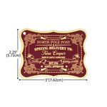 Personalised Santa Claus Vintage Postal Style North Pole Post Tag with Name Gift Decor Christmas Party Favor for Family Friends