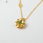 Collier de fleurs de naissance personnalisé avec pierre de naissance et initiale Cadeau de Noël pour femme Elle