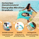 Personalisiertes Meerwelt Cartoon-Figur Strandtuch mit Namen schnelltrocknendes Badetuch Sommer Urlaub Geburtstag Geschenk für Kinder Erwachsene