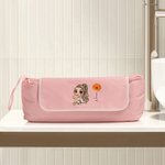 Personalizzato alla moda ragazza nascita fiore strumenti per capelli grande borsa di stoccaggio con nome stuoia resistente al calore portatile viaggio essenziale regalo di compleanno per le donne
