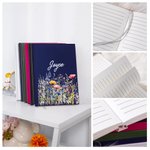 Personalisierte Wildblumen Journal Notebook mit Namen und 100 linierten Seiten täglich Journaling Geburtstag Hochzeit Party Geschenk für Frauen
