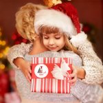 Personalized Santa Claus Christmas Tree Stickers Labels with  Name and Initial DIY Gift Decor Christmas Party Favors for Family Kids Friends