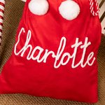 Personalized Soft Drawstring Pompom Large Capacity Christmas Gift Bag with Name Christmas Gift for Kids Family